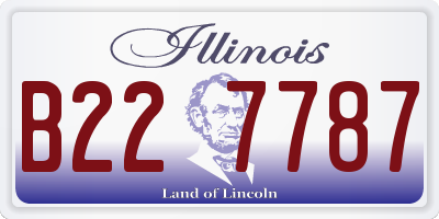 IL license plate B227787