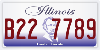 IL license plate B227789