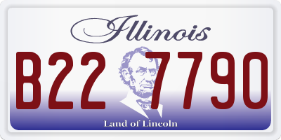 IL license plate B227790