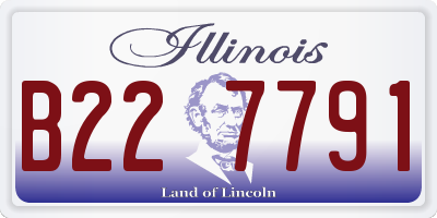 IL license plate B227791