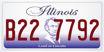 IL license plate B227792