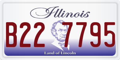 IL license plate B227795