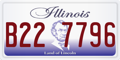 IL license plate B227796