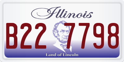 IL license plate B227798