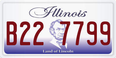IL license plate B227799