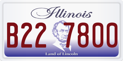 IL license plate B227800