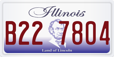 IL license plate B227804