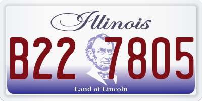 IL license plate B227805