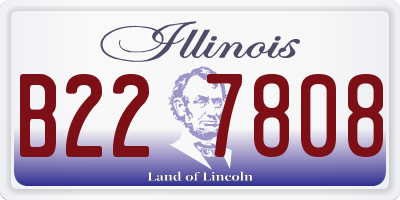 IL license plate B227808