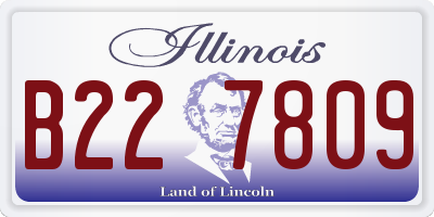IL license plate B227809