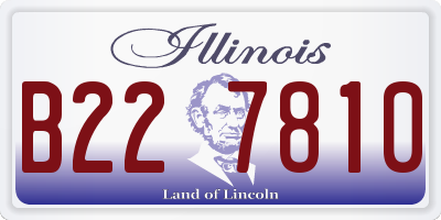 IL license plate B227810