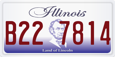 IL license plate B227814