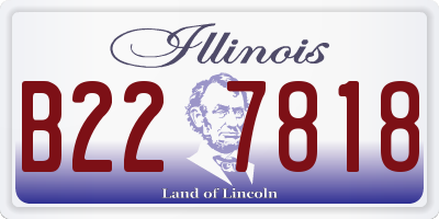 IL license plate B227818