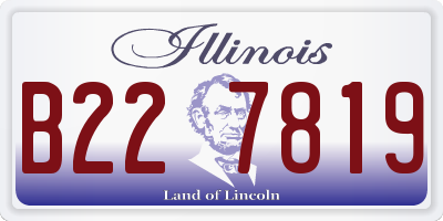 IL license plate B227819