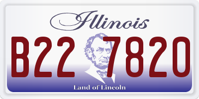 IL license plate B227820