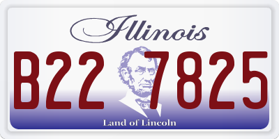 IL license plate B227825