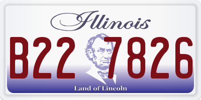 IL license plate B227826