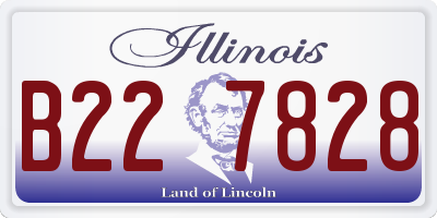 IL license plate B227828