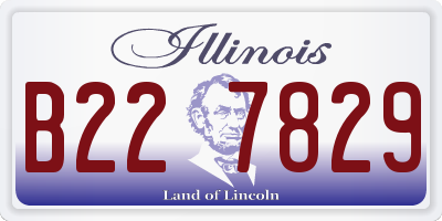 IL license plate B227829