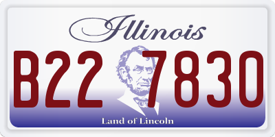 IL license plate B227830