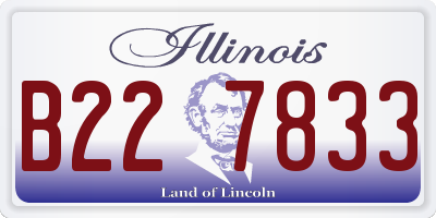 IL license plate B227833
