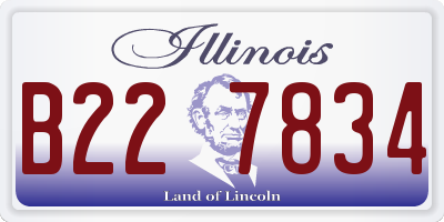 IL license plate B227834