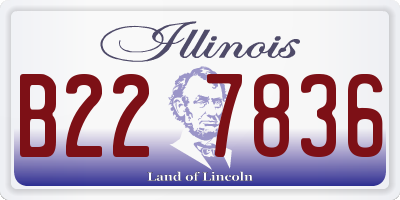 IL license plate B227836