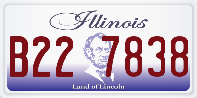 IL license plate B227838