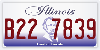IL license plate B227839