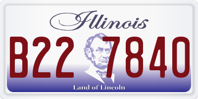 IL license plate B227840