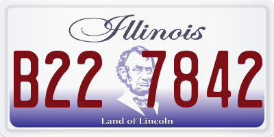 IL license plate B227842