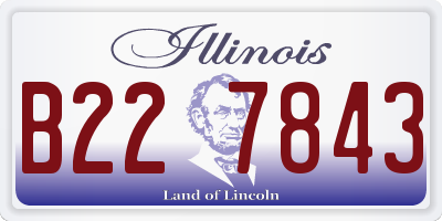 IL license plate B227843