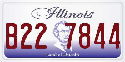 IL license plate B227844