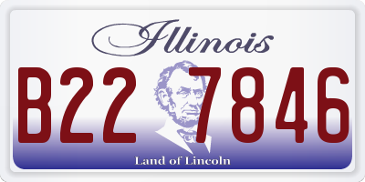 IL license plate B227846