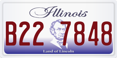 IL license plate B227848