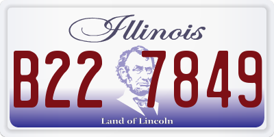 IL license plate B227849