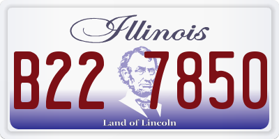 IL license plate B227850