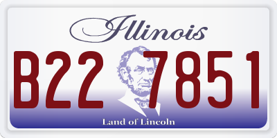 IL license plate B227851