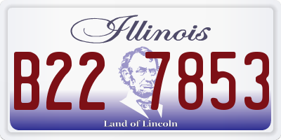 IL license plate B227853