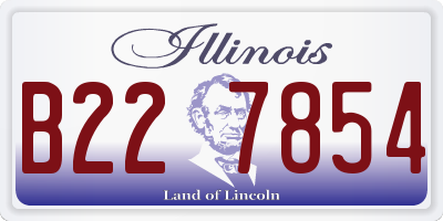IL license plate B227854