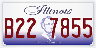 IL license plate B227855