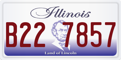 IL license plate B227857