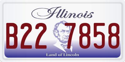 IL license plate B227858