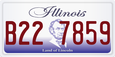 IL license plate B227859