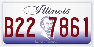 IL license plate B227861