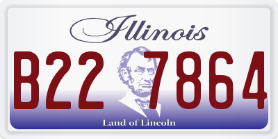 IL license plate B227864