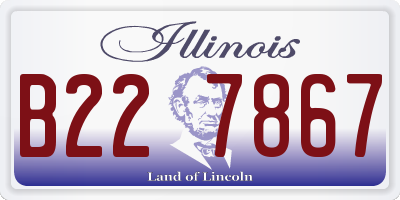 IL license plate B227867