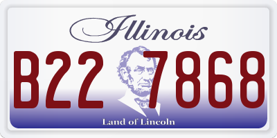 IL license plate B227868