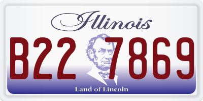 IL license plate B227869