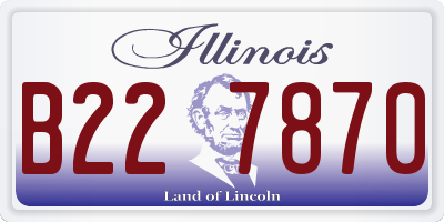 IL license plate B227870